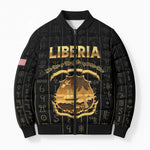 Personalized Liberia Vai Syllabary Vertical Pattern Bomber Puffer Jacket