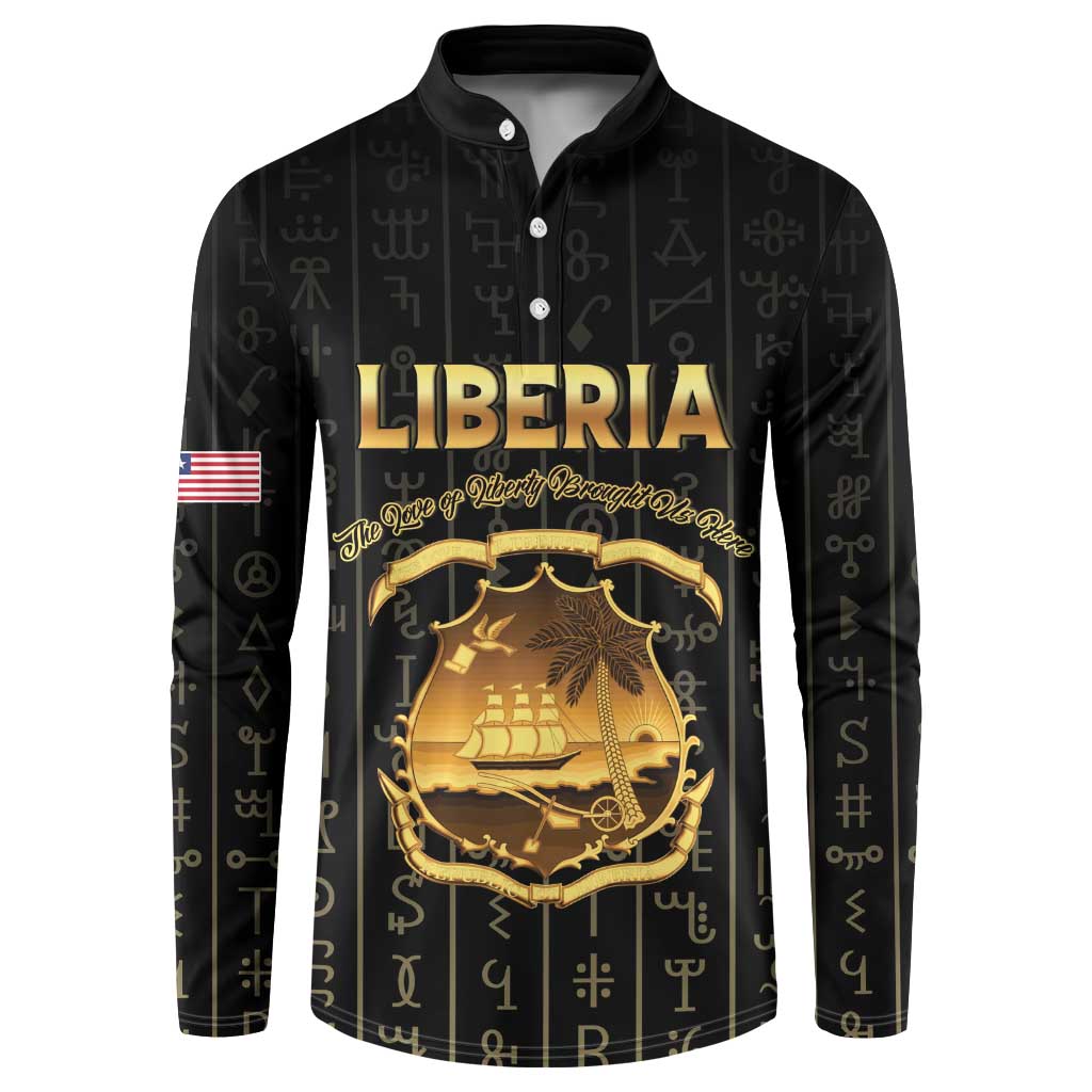 Personalized Liberia Vai Syllabary Vertical Pattern Button Sweatshirt