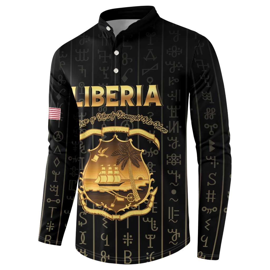 Personalized Liberia Vai Syllabary Vertical Pattern Button Sweatshirt