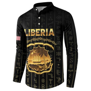 Personalized Liberia Vai Syllabary Vertical Pattern Button Sweatshirt