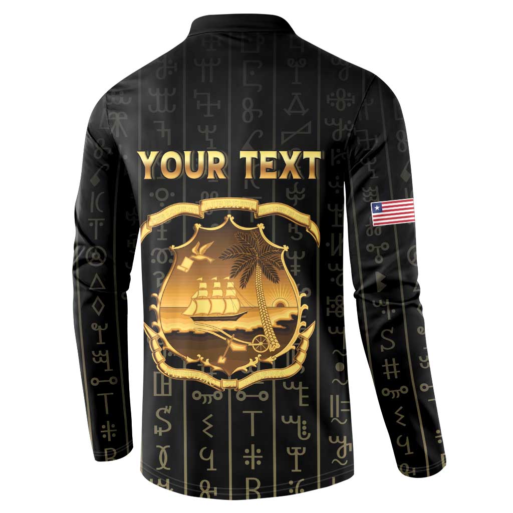 Personalized Liberia Vai Syllabary Vertical Pattern Button Sweatshirt