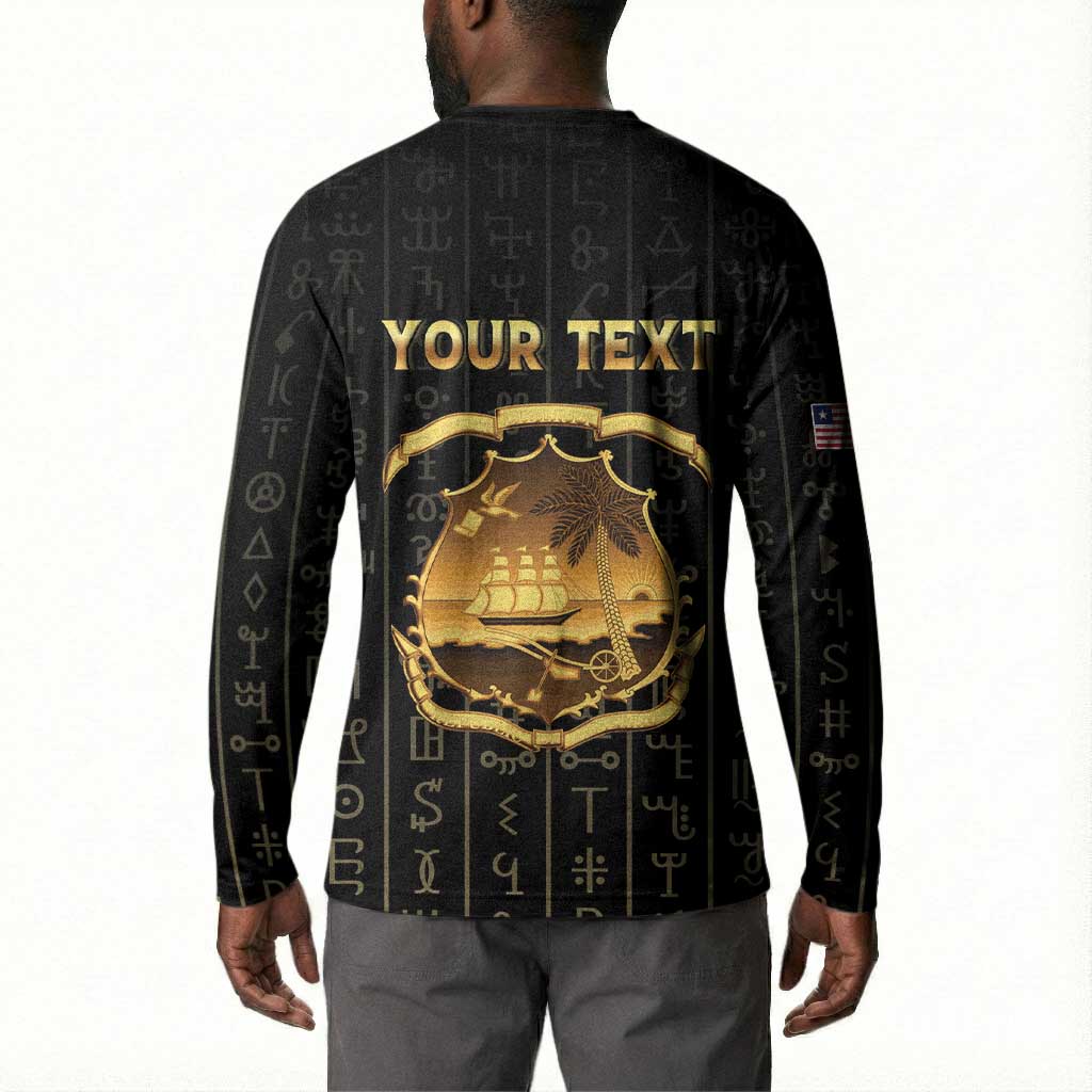 Personalized Liberia Vai Syllabary Vertical Pattern Button Sweatshirt