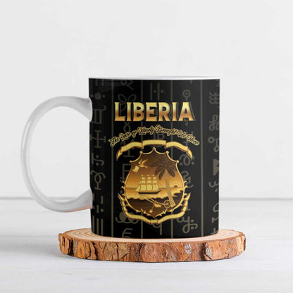 Personalized Liberia Vai Syllabary Vertical Pattern Ceramic Mug