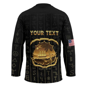Personalized Liberia Vai Syllabary Vertical Pattern Hockey Jersey