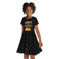 Personalized Liberia Kid Short Sleeve Dress Vai Syllabary Pattern - African Pride