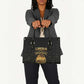 Liberia Vai Syllabary Vertical Pattern Leather Bag