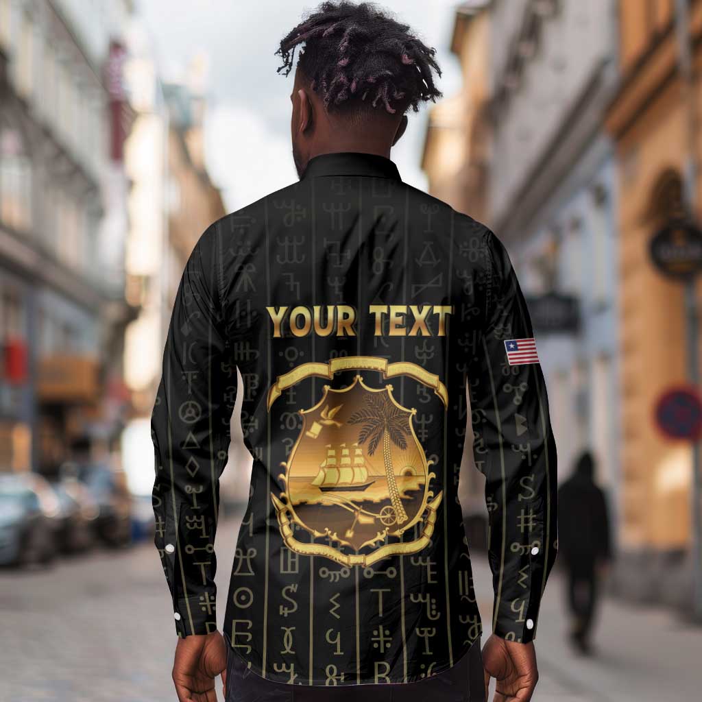 Personalized Liberia Long Sleeve Button Shirt Vai Syllabary Pattern - African Pride