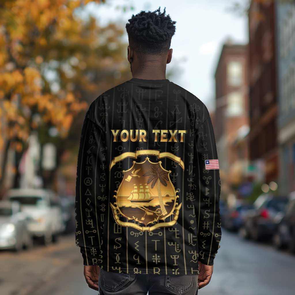 Personalized Liberia Long Sleeve Shirt Vai Syllabary Pattern - African Pride