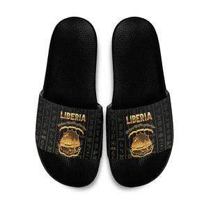 Liberia Vai Syllabary Vertical Pattern Slide Sandals