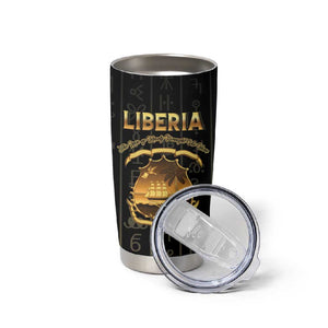Personalized Liberia Tumbler Cup Vai Syllabary Pattern - African Pride