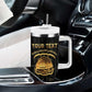 Personalized Liberia Tumbler With Handle Vai Syllabary Pattern - African Pride