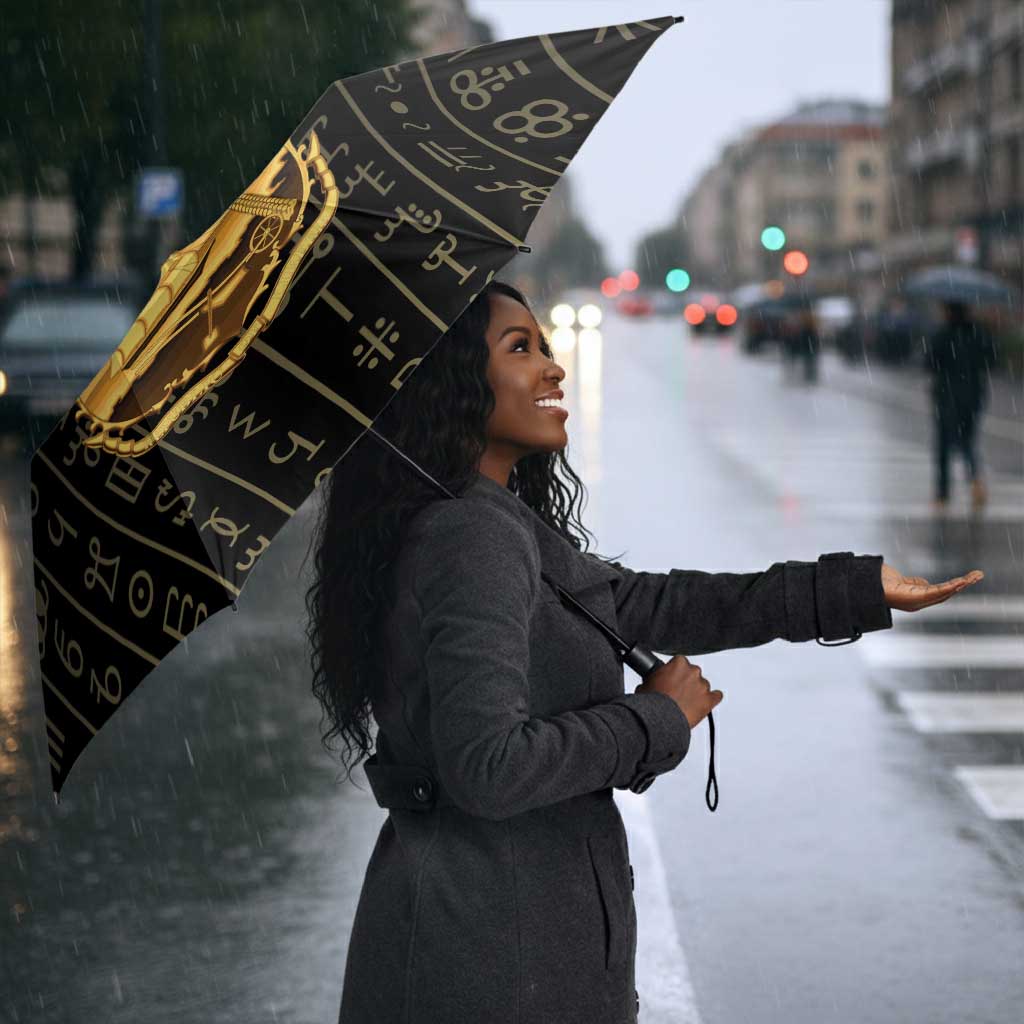 Liberia Vai Syllabary Vertical Pattern Umbrella