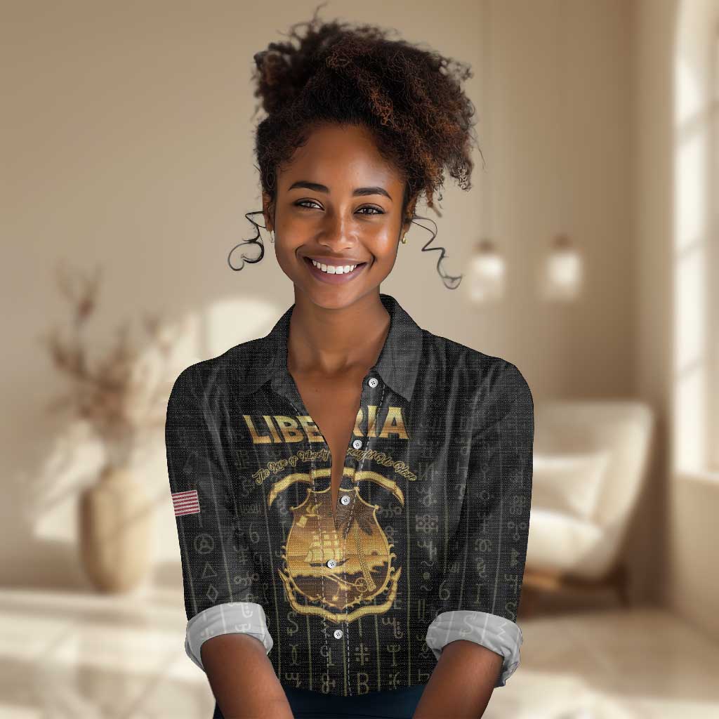 Personalized Liberia Women Casual Shirt Vai Syllabary Pattern - African Pride