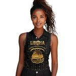 Personalized Liberia Women Sleeveless Polo Shirt Vai Syllabary Pattern - African Pride