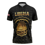 Personalized Liberia Vai Syllabary Vertical Pattern Zipper Polo Shirt