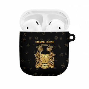 Sierra Leone Vai Syllabary Heritage AirPods Case National Emblem Golden Style