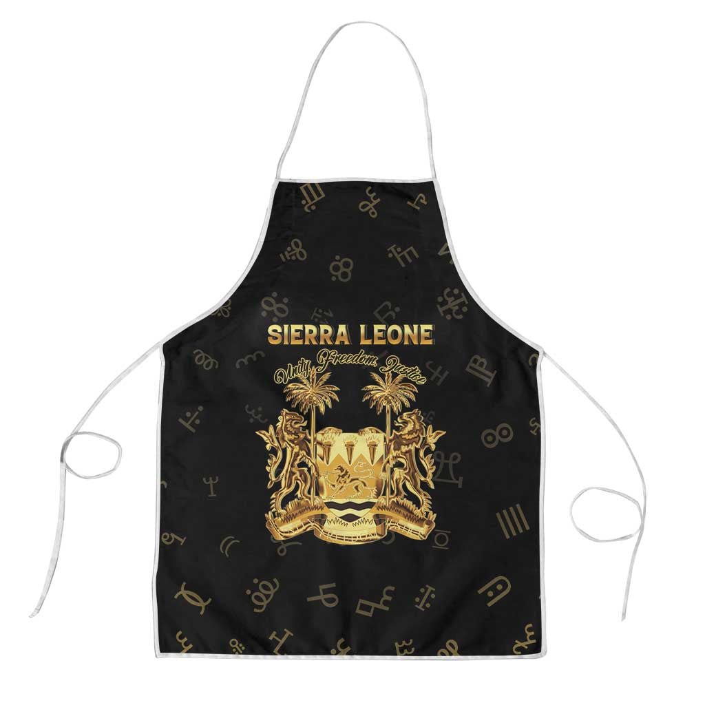 Sierra Leone Vai Syllabary Heritage Apron National Emblem Golden Style