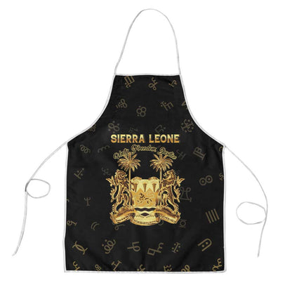 Sierra Leone Vai Syllabary Heritage Apron National Emblem Golden Style