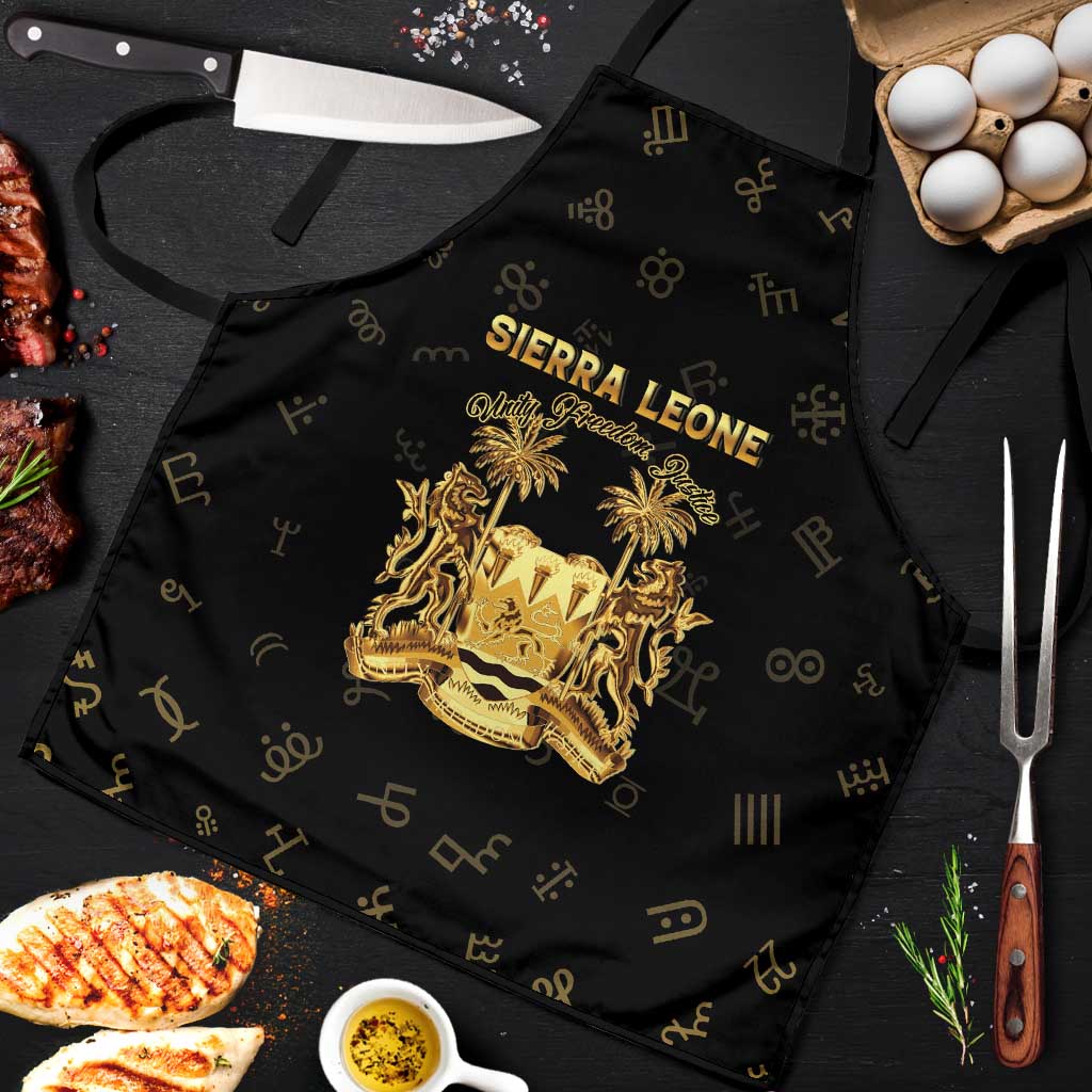 Sierra Leone Vai Syllabary Heritage Apron National Emblem Golden Style