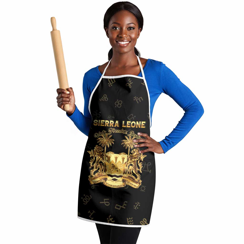 Sierra Leone Vai Syllabary Heritage Apron National Emblem Golden Style