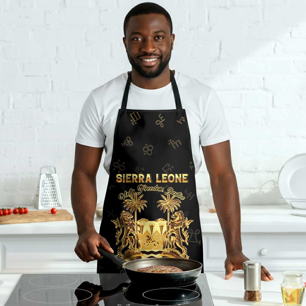 Sierra Leone Vai Syllabary Heritage Apron National Emblem Golden Style