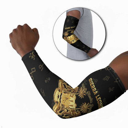 Personalized Sierra Leone Vai Syllabary Heritage Arm Sleeves National Emblem Golden Style