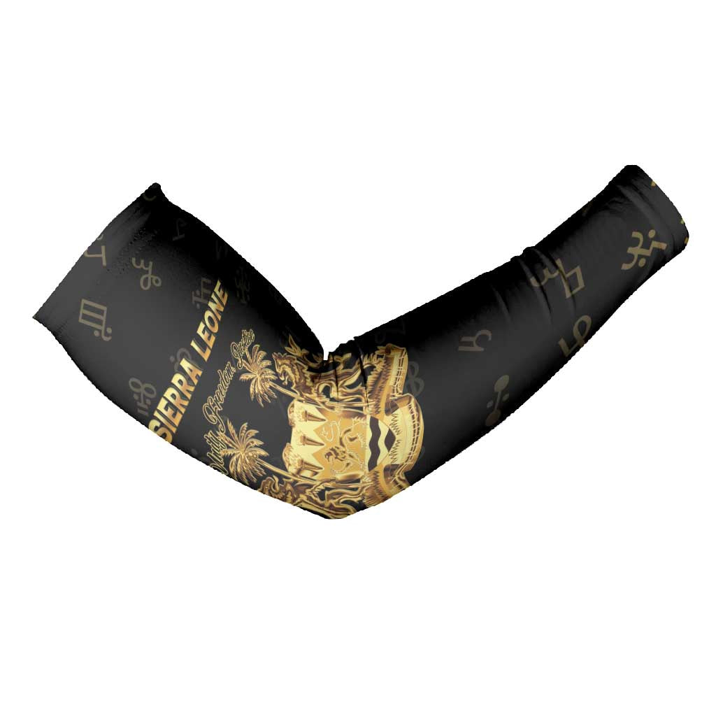 Personalized Sierra Leone Vai Syllabary Heritage Arm Sleeves National Emblem Golden Style