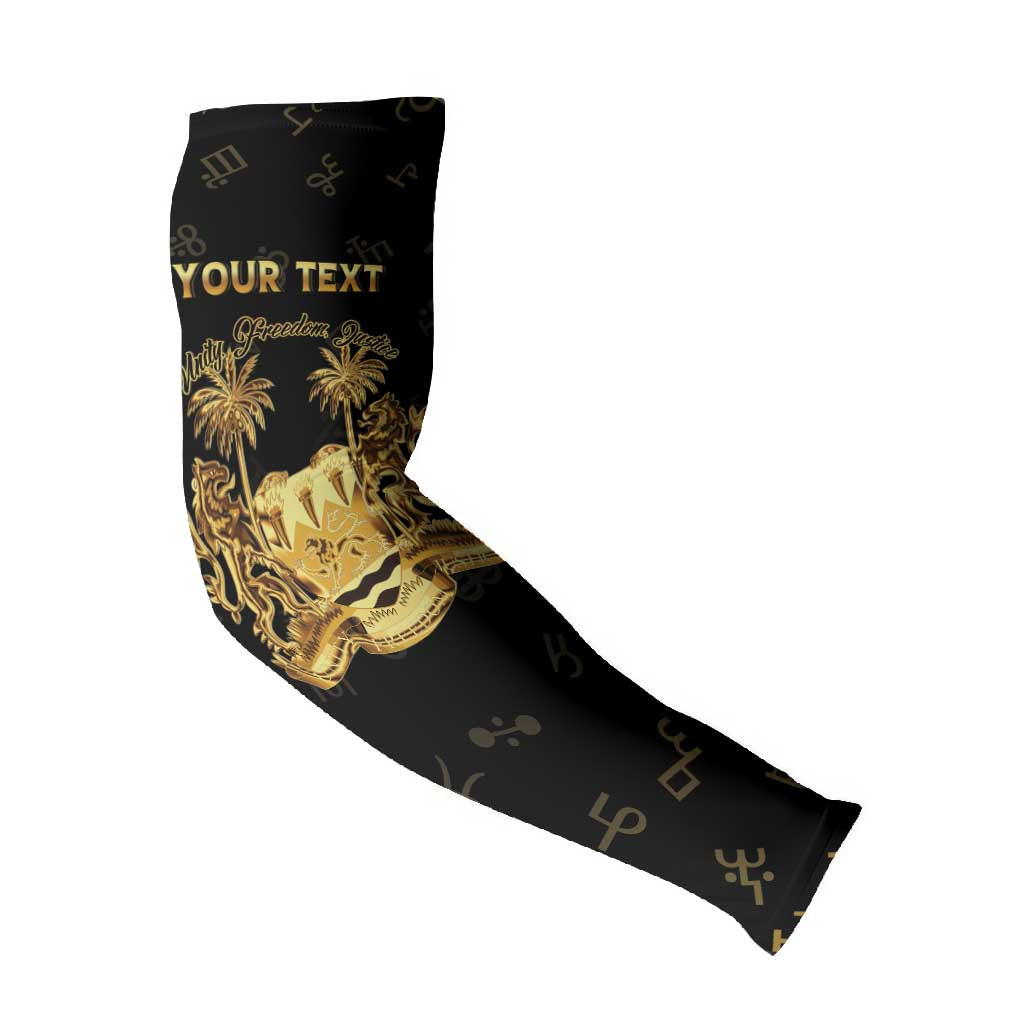 Personalized Sierra Leone Vai Syllabary Heritage Arm Sleeves National Emblem Golden Style