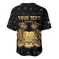 Personalized Sierra Leone National Emblem Golden Baseball Jersey Vai Syllabary Heritage - African Pride