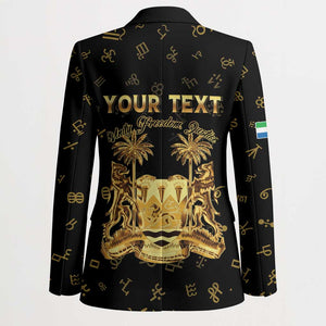 Personalized Sierra Leone Vai Syllabary Heritage Blazer National Emblem Golden Style