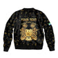 Personalized Sierra Leone National Emblem Golden Bomber Jacket Vai Syllabary Heritage - African Pride
