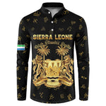 Personalized Sierra Leone Vai Syllabary Heritage Button Sweatshirt National Emblem Golden Style