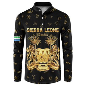 Personalized Sierra Leone Vai Syllabary Heritage Button Sweatshirt National Emblem Golden Style