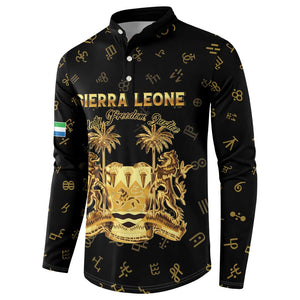 Personalized Sierra Leone Vai Syllabary Heritage Button Sweatshirt National Emblem Golden Style