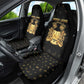 Sierra Leone National Emblem Golden Car Seat Cover Vai Syllabary Heritage - African Pride