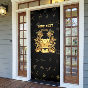 Personalized Sierra Leone Vai Syllabary Heritage Door Cover National Emblem Golden Style