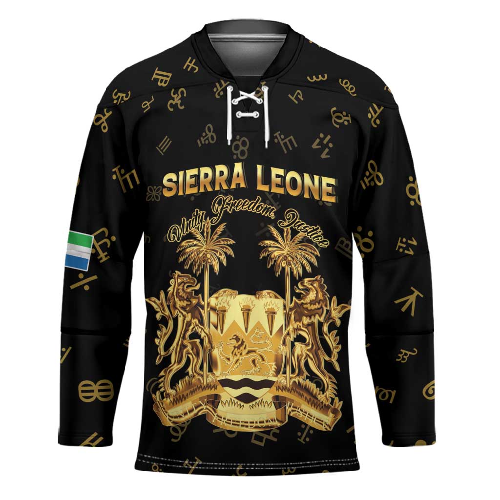 Personalized Sierra Leone Vai Syllabary Heritage Hockey Jersey National Emblem Golden Style