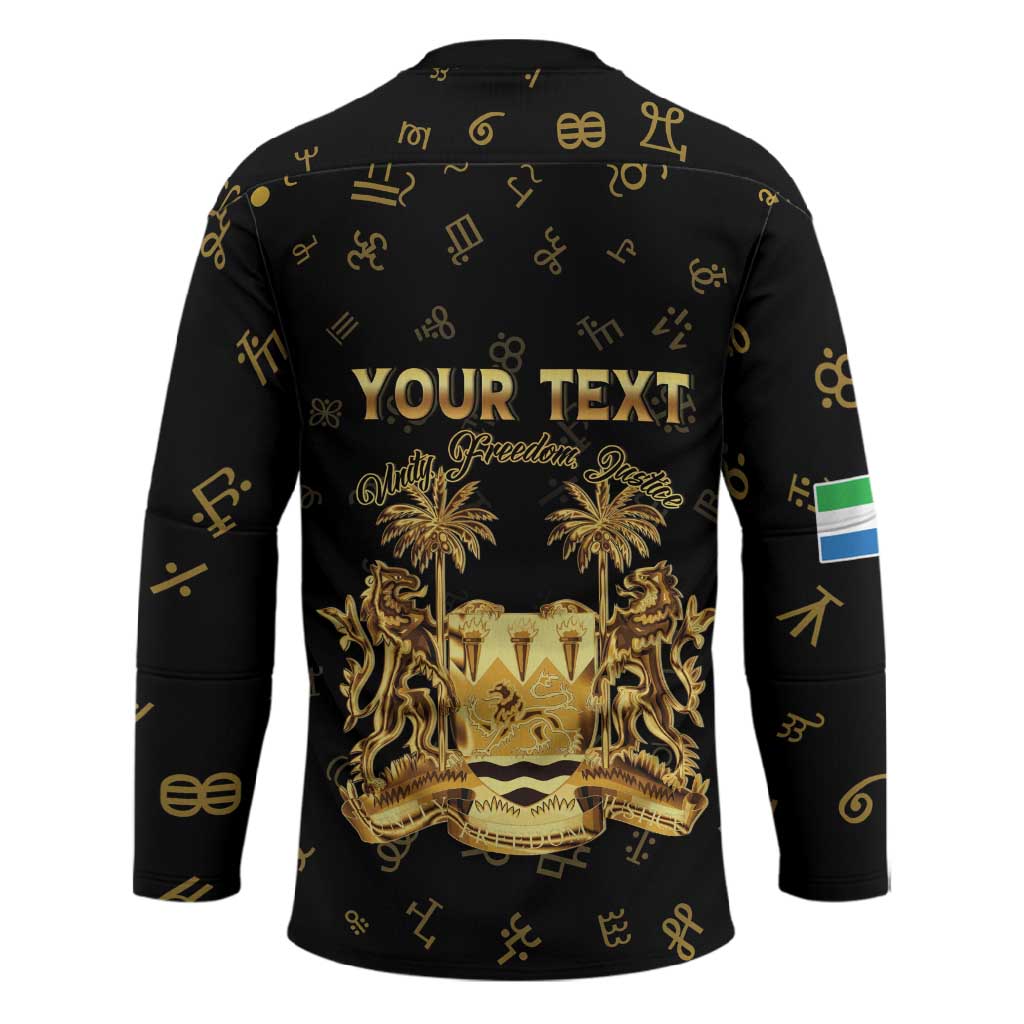 Personalized Sierra Leone Vai Syllabary Heritage Hockey Jersey National Emblem Golden Style