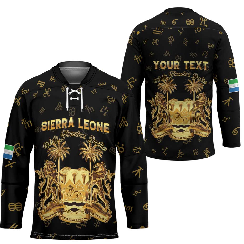 Personalized Sierra Leone Vai Syllabary Heritage Hockey Jersey National Emblem Golden Style