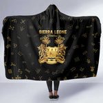 Sierra Leone National Emblem Golden Hooded Blanket Vai Syllabary Heritage - African Pride