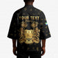 Personalized Sierra Leone Vai Syllabary Heritage Kimono National Emblem Golden Style