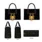 Sierra Leone Vai Syllabary Heritage Leather Bag National Emblem Golden Style