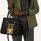 Sierra Leone Vai Syllabary Heritage Leather Bag National Emblem Golden Style