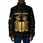 Personalized Sierra Leone Vai Syllabary Heritage Padded Jacket National Emblem Golden Style