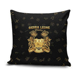 Sierra Leone Vai Syllabary Heritage Pillow Cover National Emblem Golden Style