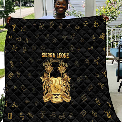 Sierra Leone National Emblem Golden Quilt Vai Syllabary Heritage - African Pride