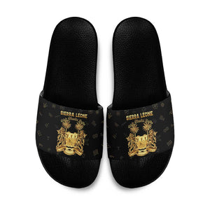 Sierra Leone Vai Syllabary Heritage Slide Sandals National Emblem Golden Style