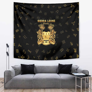 Sierra Leone National Emblem Golden Tapestry Vai Syllabary Heritage - African Pride