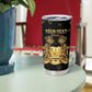 Personalized Sierra Leone National Emblem Golden Tumbler Cup Vai Syllabary Heritage - African Pride