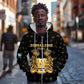 Personalized Sierra Leone National Emblem Golden Zip Hoodie Vai Syllabary Heritage - African Pride